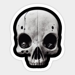 Surreal Alien Skull Artwork, Species Artwork Sticker